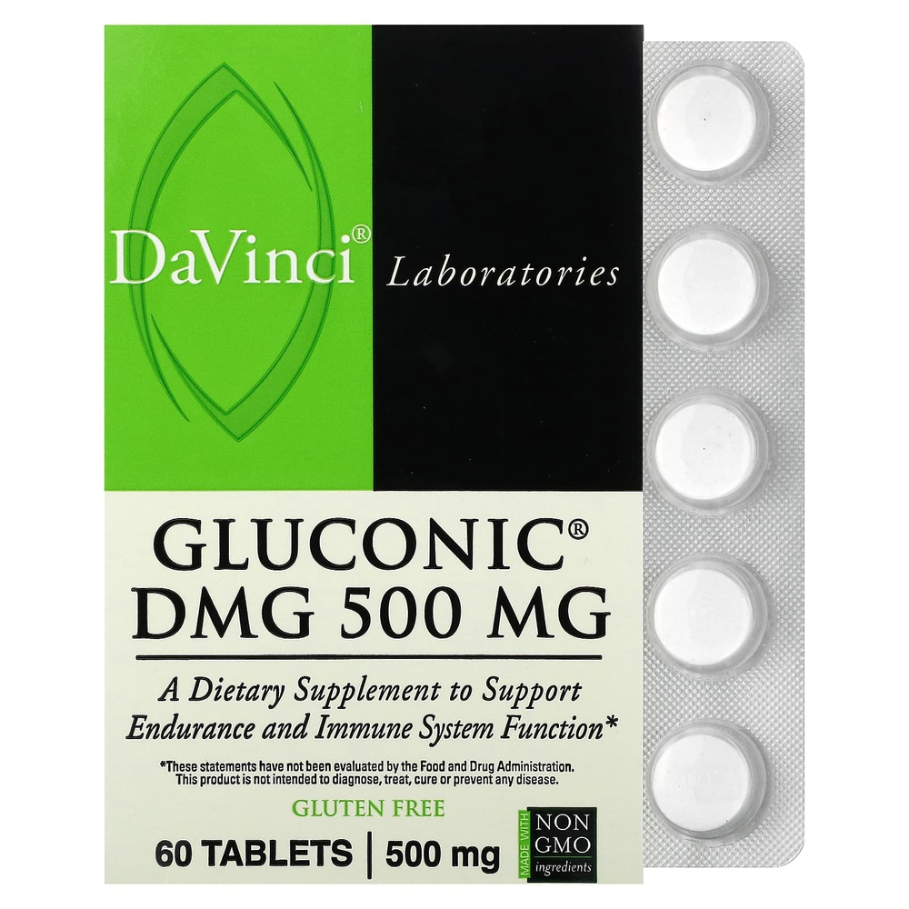 DaVinci Laboratories, Глюконик DMG, 500 мг, 60 таблеток