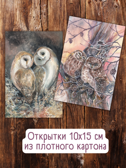 Совушки Татьяны Пловецкой. 10 открыток