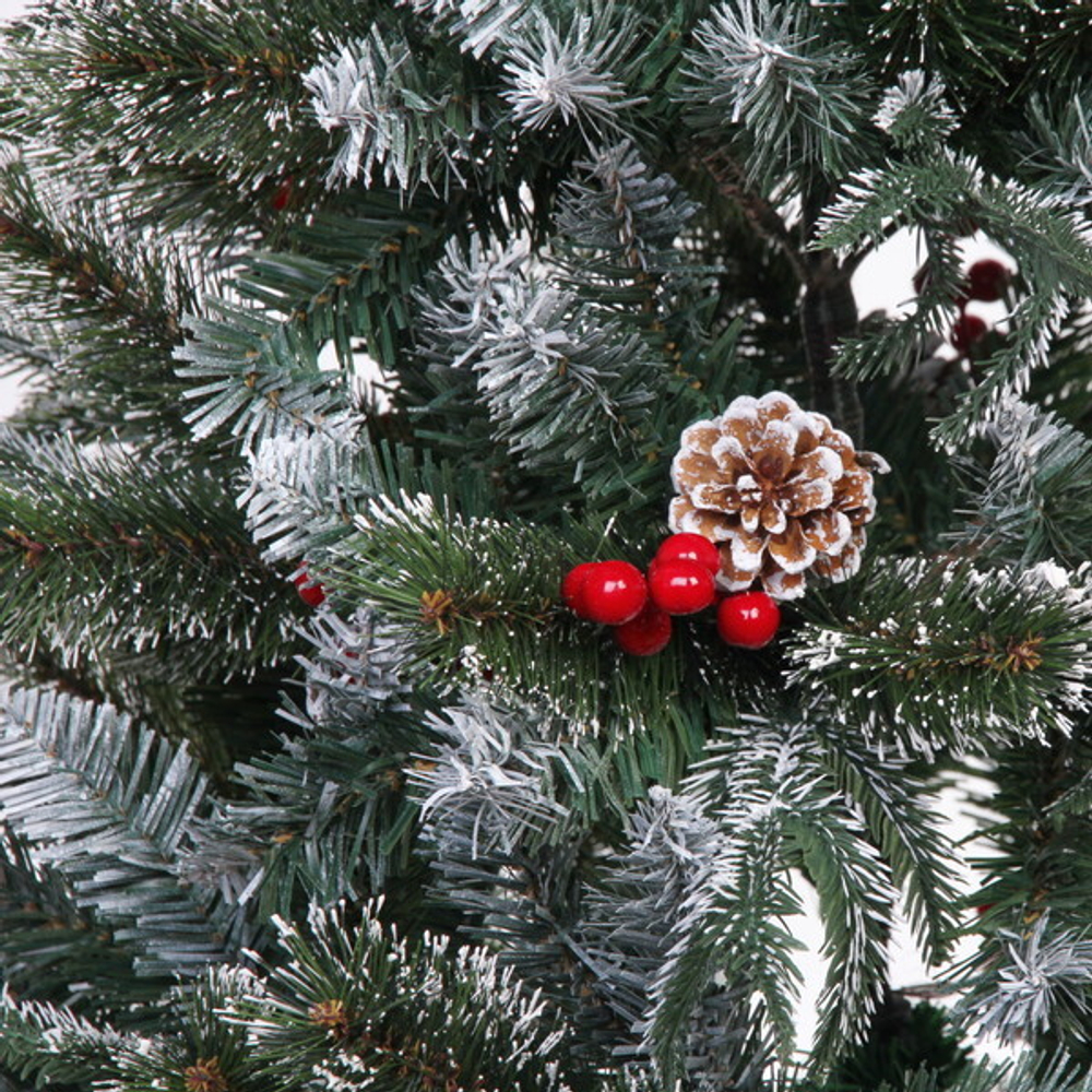 Ёлка «Дивная» 120 см, ПВХ+леска+резина, шишки и ягоды (274 ветки) (SP732-120)