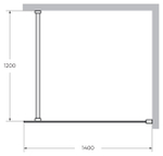 Душевая перегородка Cezares LIBERTA-L-1-140-120-C-Cr