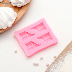 Молд силиконовый для творчества "Шоколадка Milk" 6 см / Форма для мыла, воска, гипса и полимерной глины