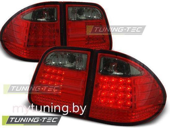 Задние фонари led red smoke для Mercedes E W210 kombi