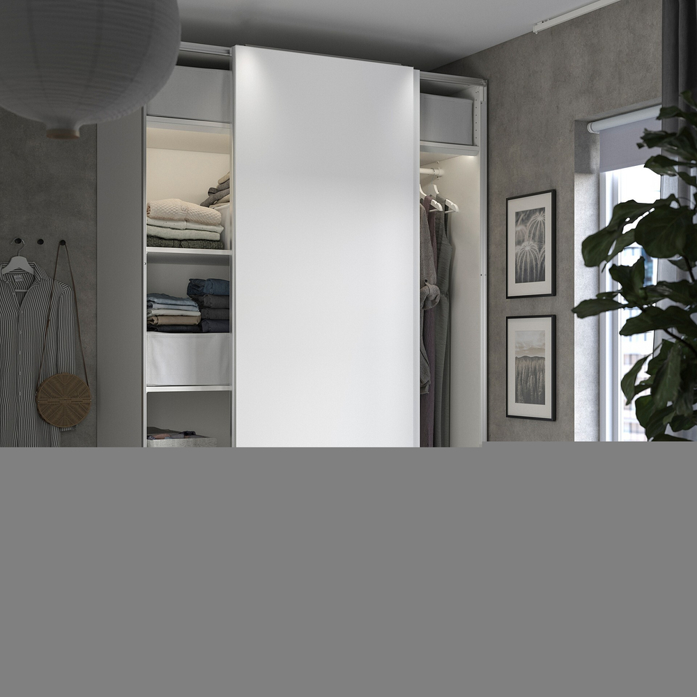 Шкаф-купе PAX HASVIC IKEA комбинация с 4 полками (белый)  210*45*260