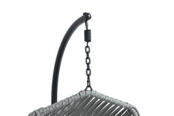 "Капри" подвесное кресло из искусственного ротанга, цвет серый