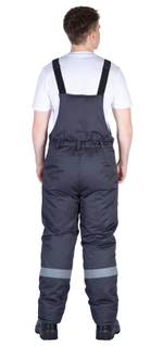 Костюм сварщика зимний "Аякс-1" с п/к 1-го классы защиты, т.серый/черный