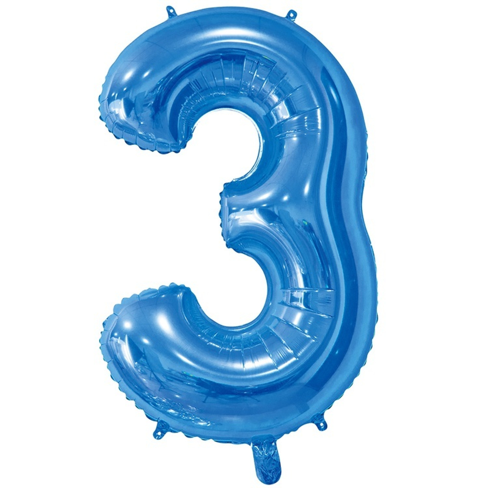 Шар ЦИФРА 3 Blue 26" 66 см
