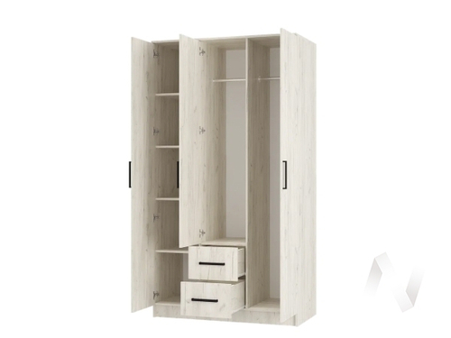 Шкаф 3-х створчатый Спальня Фиеста (крафт белый)
