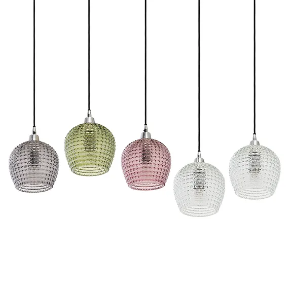 Светильник подвесной каскадный Aurora, 110х18 см, сливовый/зеленый/серый