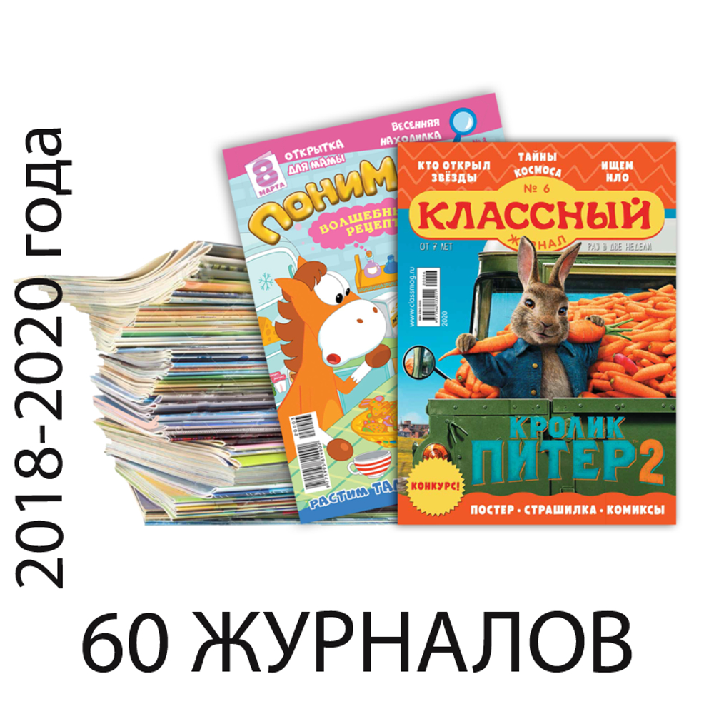 Коллекция журналов «ПониМашка» и «Классный журнал» за 2018-2020 года