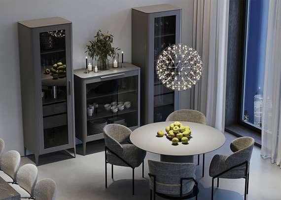 Витрина Type стеклянная высота 200 см L (темно-серый)