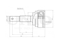 ШРУС внешний UNIO CVJ-20116