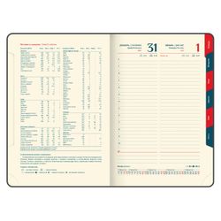 Ежедневник датированный 2026 B6 125х173 мм GALANT "Vivid" под кожу зеленый (117409)