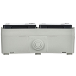 Розетка 2-м ОП Форс РСб22-3-ФСр 16А IP54 с заземл. с крышкой сер. IEK ERS22-K03-16-54-DC