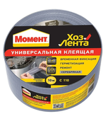 Универсальная клеящая лента Момент Хозлента, 10 м, серебристая