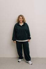 Свитшот с воротником на кнопках из футера барашек в 2 цветах