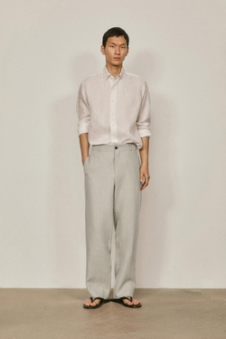 Massimo Dutti Брюки из 100% льна - Limited Edition, серый