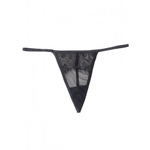 Пояс черный с подвязками + стринги (размер XS-S)