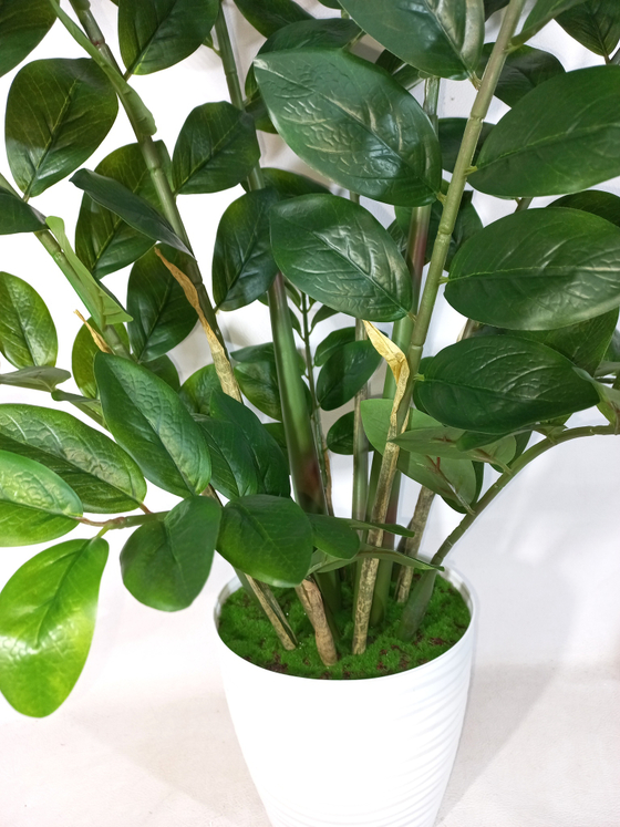 Замиокулькас искусственный 120см в кашпо