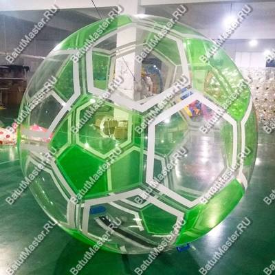 Аттракцион Водный шар ПВХ «Футбольный мяч Зеленый», 2*2*2 м