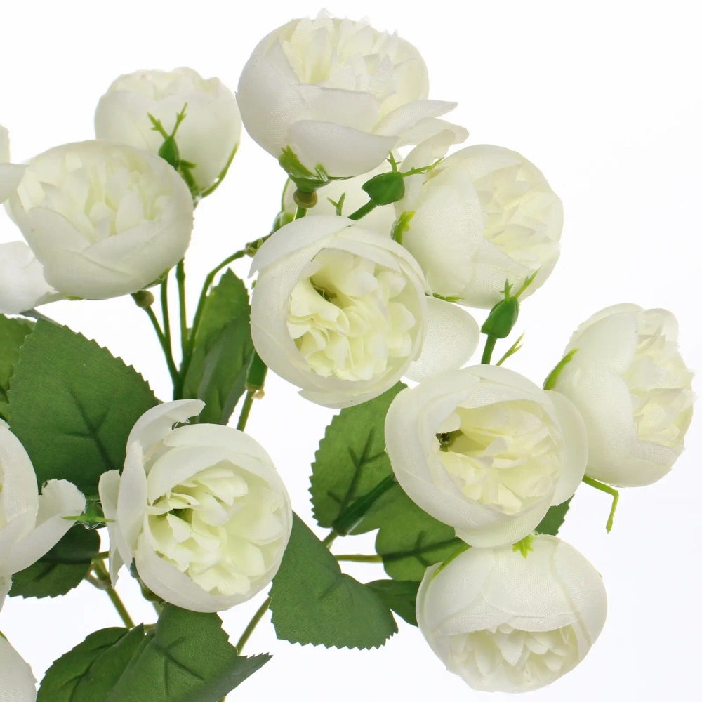 Искусственные цветы «Розочки» 30см 15 цветков белые