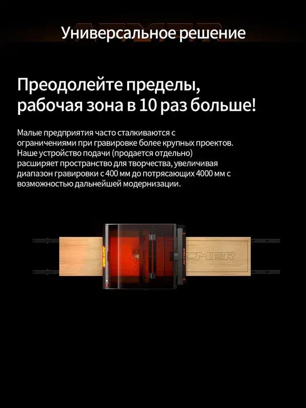 ACMER P3 48Вт лазерный гравер композитный свет диода закрыл двойную лазерную машину CNC высокоскоростной резки 400X4000mm