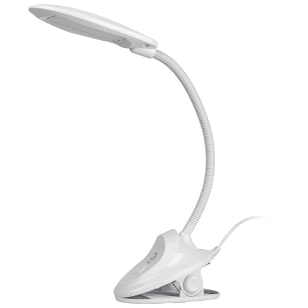 Настольный светильник ЭРА NLED-478-8W-W светодиодный на прищепке белый