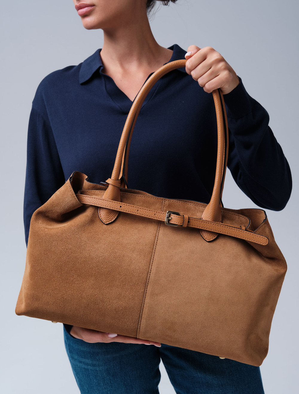 Замшевая сумка Daniela DBR 31375 светло-коричневый