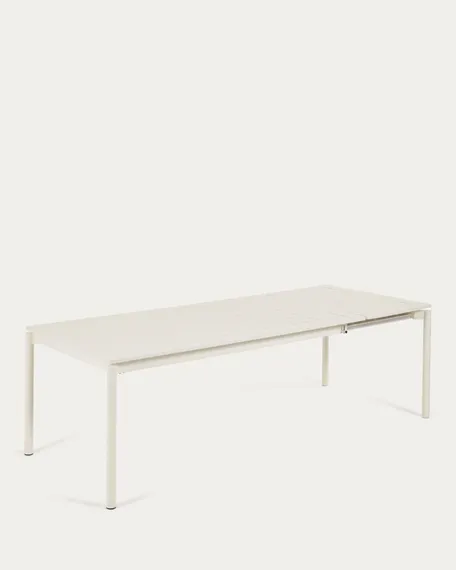 Раздвижной уличный стол Zaltana из алюминия светло-серого цвета, 180 (240) x 100