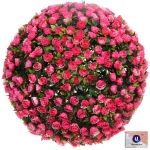 Искусственное растение шар «Самшит» цветы фуксия D-38см Ultramarine