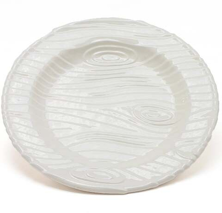 Тарелка обеденная Seletti Wood Ware, фарфор, 33 см, белая