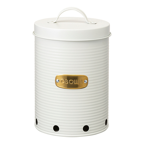 Банка для хранения овощей 2.5л Smart Solutions Irmel молочная
