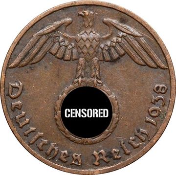 1 рейхспфенниг 1938 Германия (Третий рейх) "E"