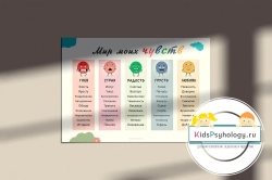 Рабочие листы для регистрации чувств + плакат "Мир моих чувств"