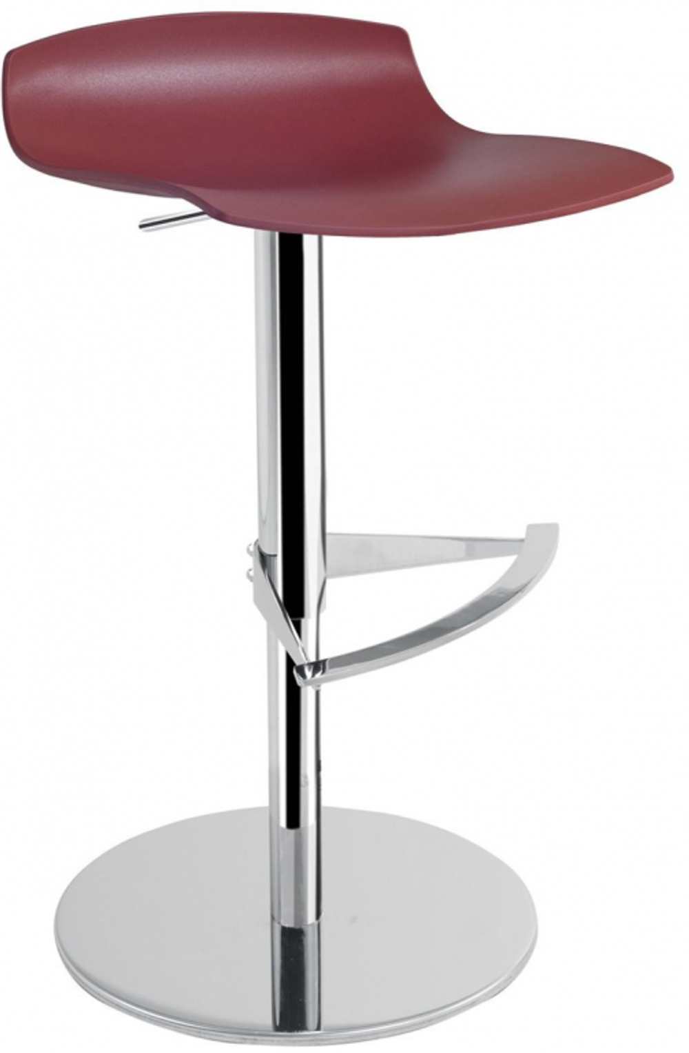 Табурет пластиковый барный Papatya X-Treme B Pro, полированный, хромированный, кирпично-красный