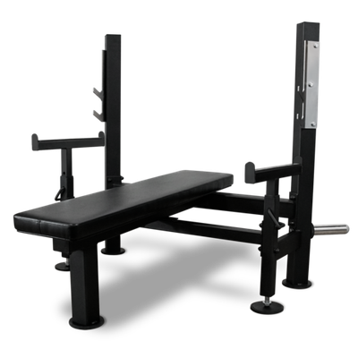 Скамья для жима лёжа со страховочными упорами BRONZE GYM PARTNER ML-902