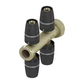 Двойная крестовина с накидной гайкой TECE 16 х 3/4* (4 контура)