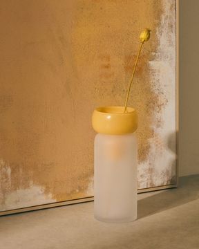 Kelse Ваза из прозрачного и оранжевого стекла 30,5 см