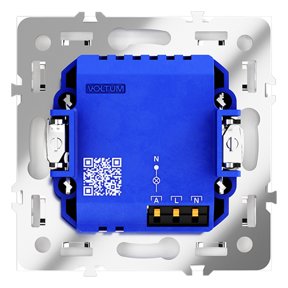 Датчик движения встраиваемый VOLTUM S70, (белый глянцевый)