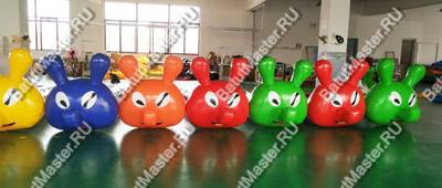 Надувная командная игра "Верхом на гусеницах", 6 мест