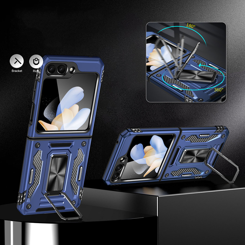 Чехол Safe Case с кольцом и защитой камеры для Samsung Galaxy Z Flip 6