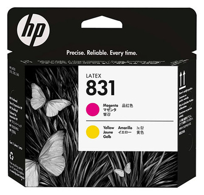 Печатающая головка HP 831 желтая, пурпурная, LATEX