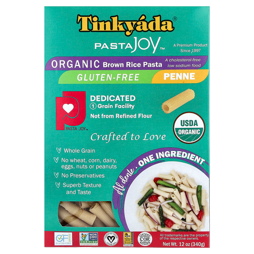Tinkyada, паста из органического коричневого риса, пенне, 340 г (12 унций)
