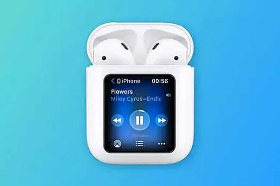 Apple запатентовала наушники AirPods с сенсорным экраном в кейсе .