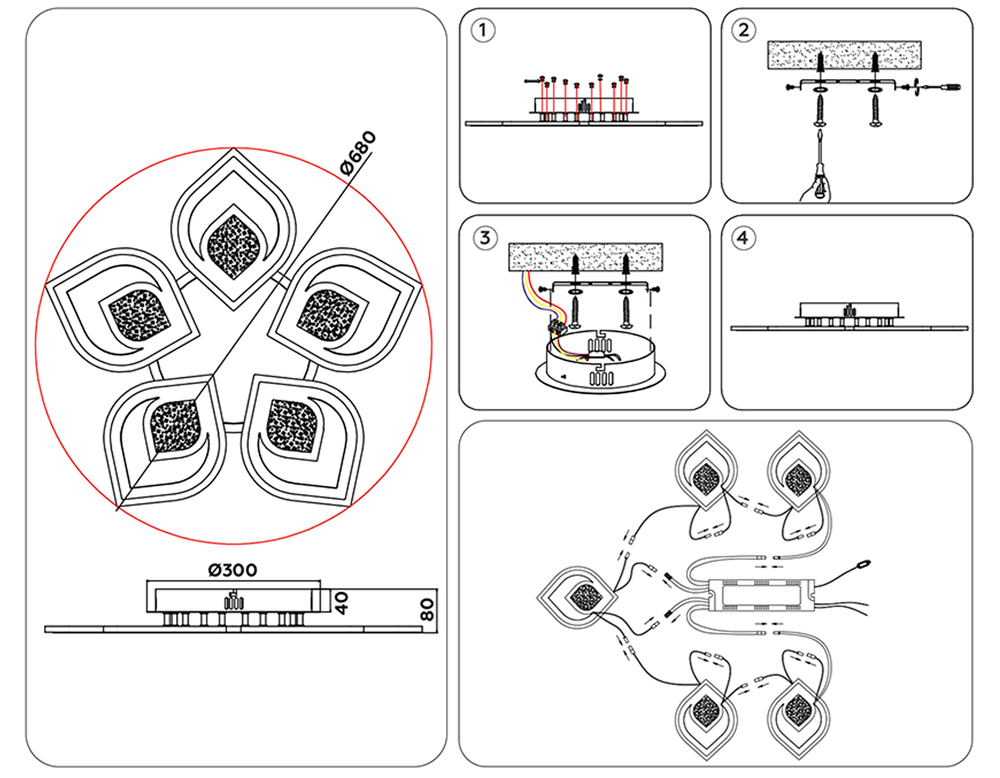 Ambrella Потолочный светодиодный светильник с пультом Original FA4292
