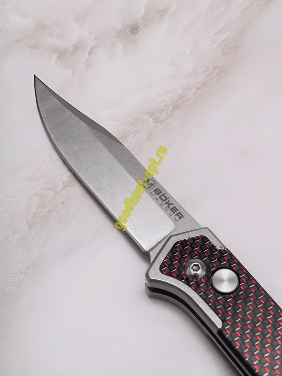 Тактический складной автоматический нож BOKER MAGNUM Черный в красную точку