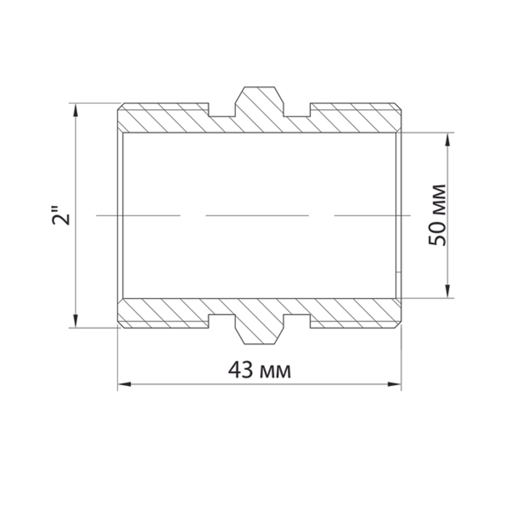 Ниппель 2'' нар/нар VRT® никель