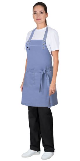 Фартук женский "Сириус-Бариста" (серо-голубой)