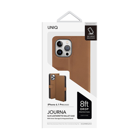 Чехол Uniq Journa Heritage для iPhone 14 Pro (IP6.1P(2022)-JHERBWN) Brown