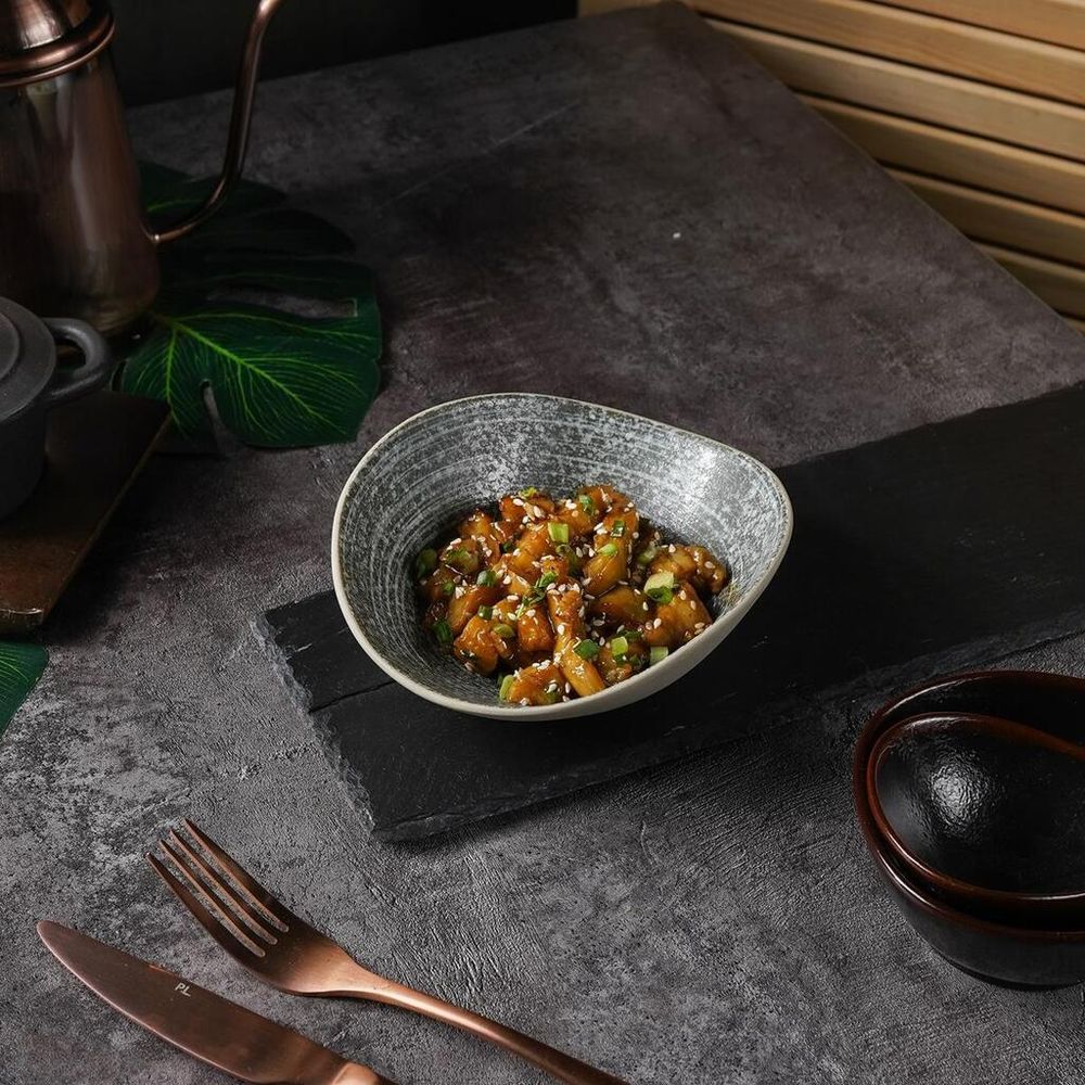 Салатник 250 мл 16,2*13,8 см h5,2 см глазурь Wave Up Glossy Stone Untouched Taiga P.L. [1]