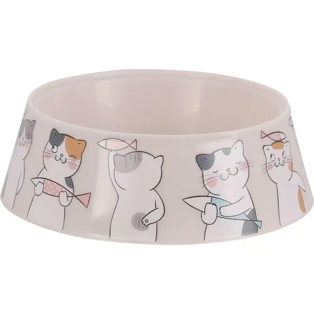 Миска для кошек Мур-мяу 0,3л (св.бежевый) (комплект 30 шт)